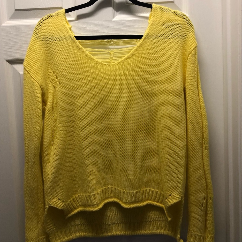 Casual Yellow Sweater
